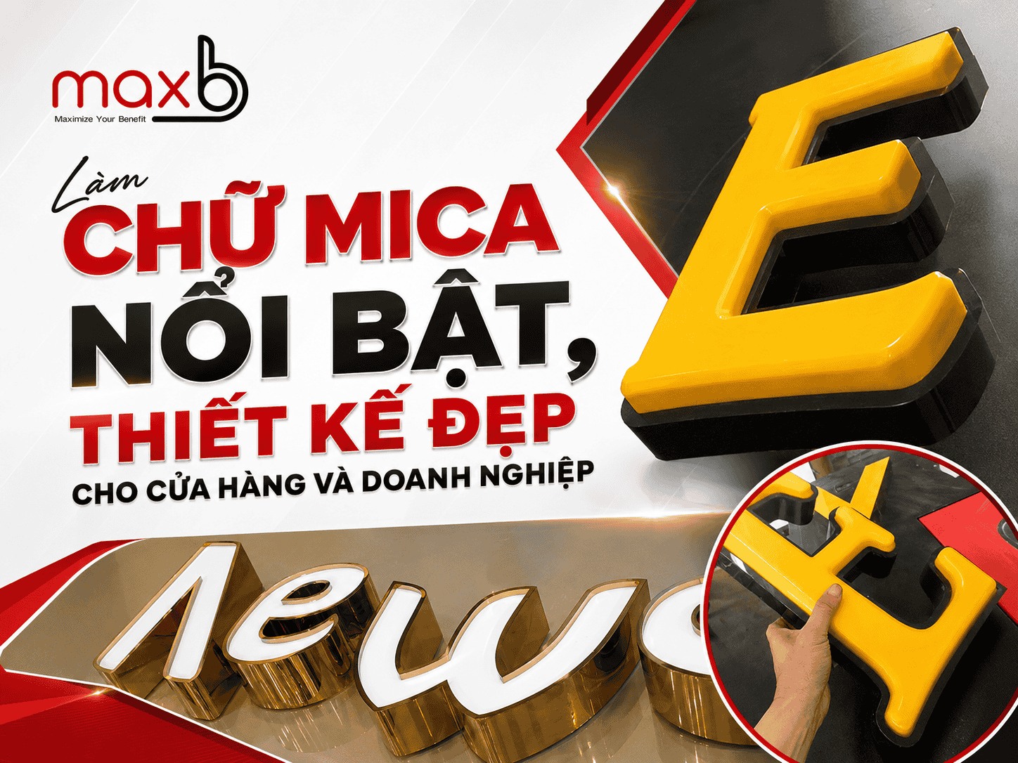 Làm Chữ Mica Nổi Bật, Thiết Kế Đẹp Cho Cửa Hàng Và Doanh Nghiệp