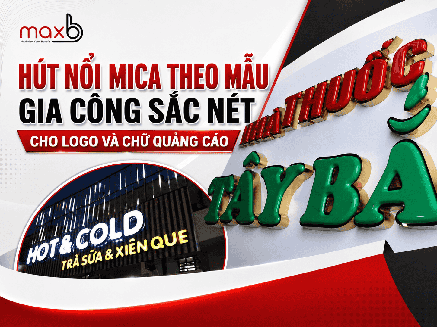 Hút Nổi Mica Theo Mẫu, Gia Công Sắc Nét Cho Logo Và Chữ Quảng Cáo